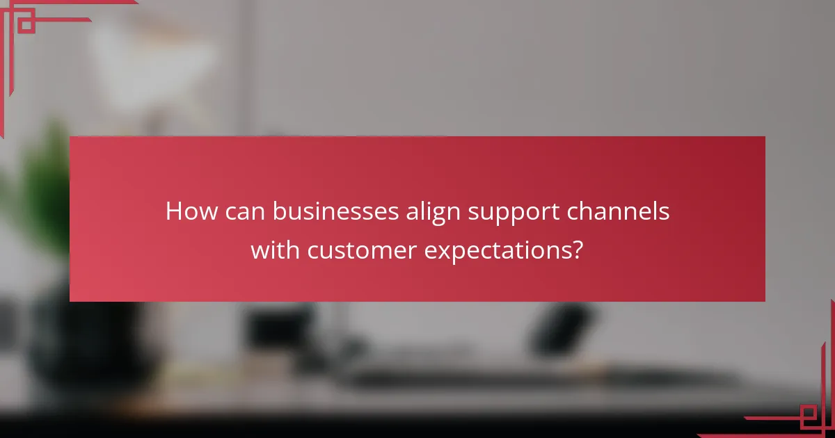 How can businesses align support channels with customer expectations?