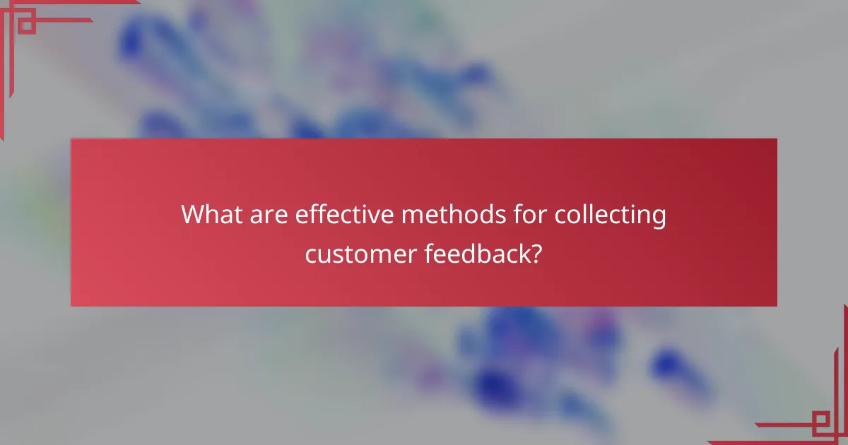 What are effective methods for collecting customer feedback?