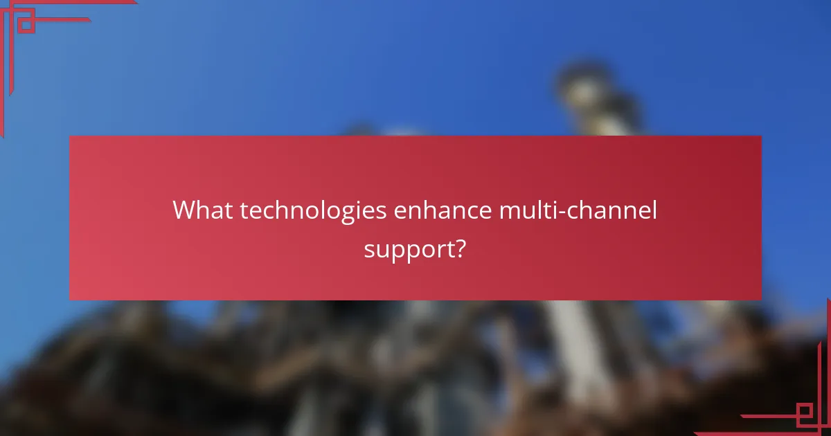 What technologies enhance multi-channel support?