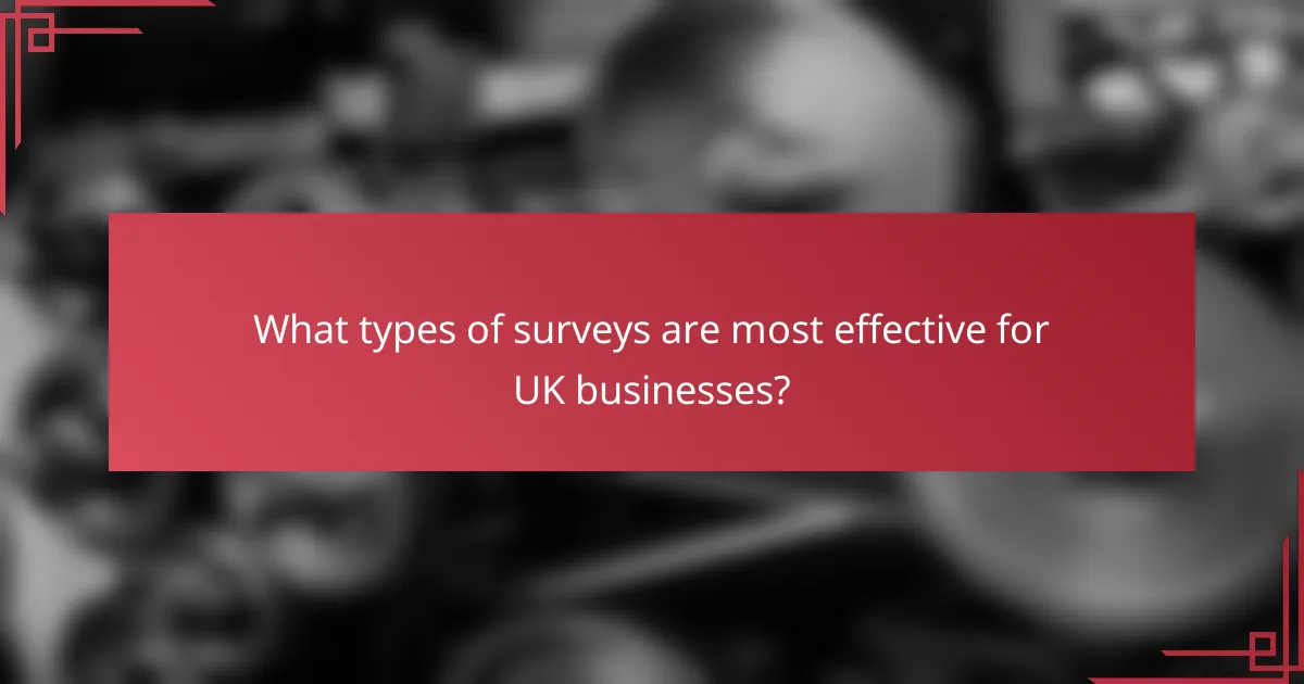 What types of surveys are most effective for UK businesses?